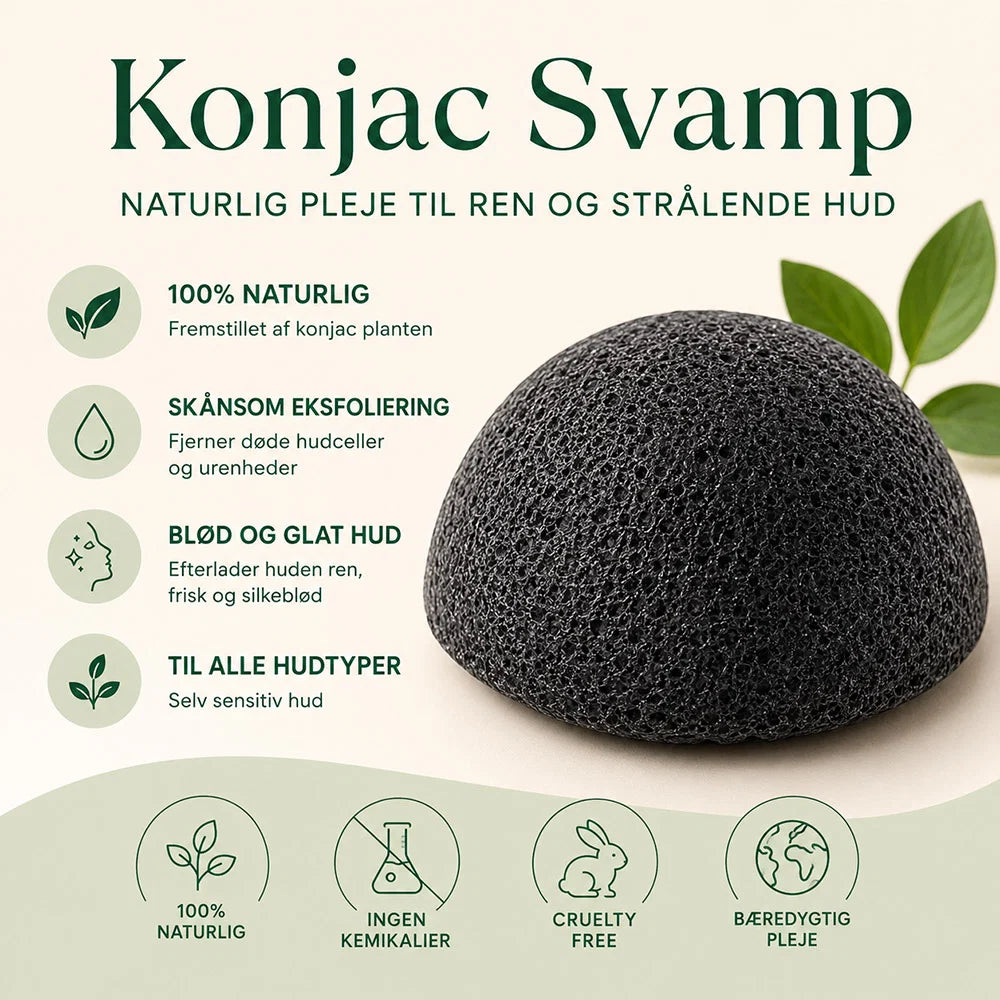 Organic Konjac Svamp - til Uren hud